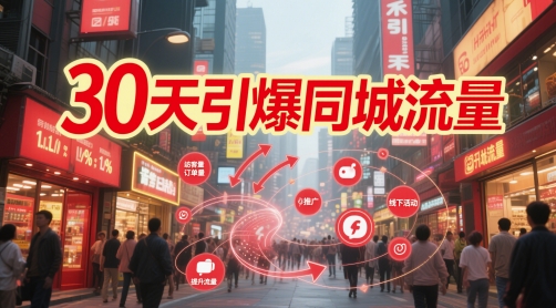 30天引爆同城流量:团购篇 认知篇 流量篇 来客篇 达人篇 老板人设IP篇 投流篇-水滴知识网