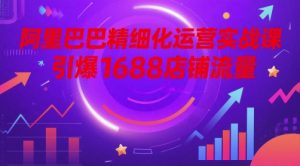 阿里巴巴精细化运营实战课,引爆1688店铺流量-水滴知识网