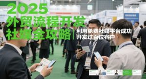 2025外贸流程开发社媒全攻略，利用免费社媒平台成功开发过百位客户-水滴知识网