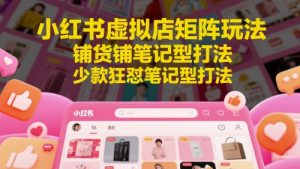 小红书虚拟店矩阵玩法,铺货铺笔记型打法,少款狂怼笔记型打法-水滴知识网