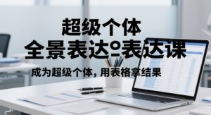 超级个体全景表达课,成为超级个体,用表格拿结果-水滴知识网