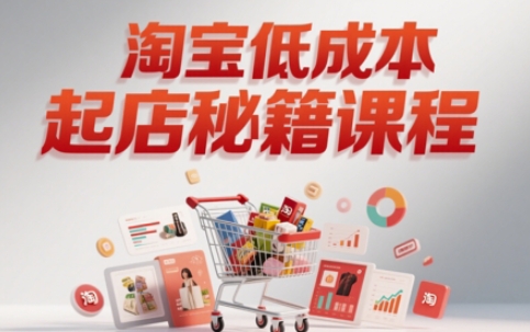 淘宝低成本起店系统课，助你快速起店，实现弯道超车-水滴知识网