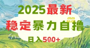 2025最新暴力自撸项目，日入5张+，可矩阵操作【揭秘】-水滴知识网