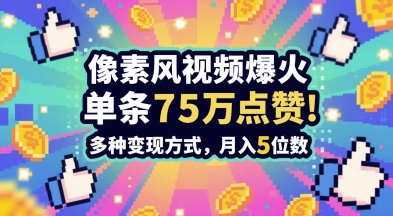 3分钟做出孤独感拉满的素风插画视频，单条点赞75W，谁发谁火系列，多种变现方式，月入5位数-水滴知识网