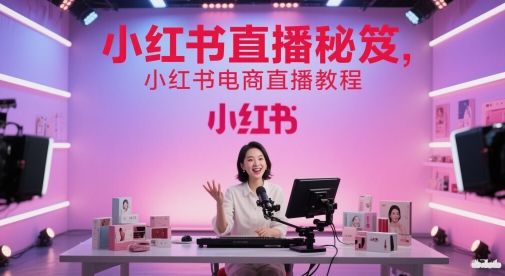 小红书直播秘笈,小红书电商直播教程-水滴知识网