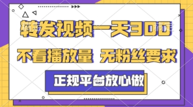 转发视频一天3张+，正规平台放心做，不看播放量，不看粉丝量，一个任务几分钟完成【揭秘】-水滴知识网