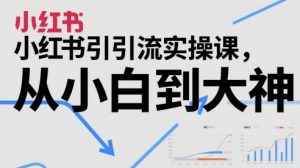小红书引流实操课，从小白到大神-水滴知识网