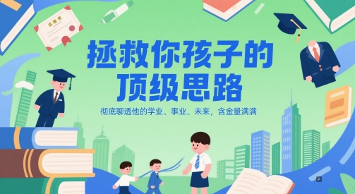 付费文章:拯救你孩子的顶级思路,彻底聊透他的学业、事业、未来,含金量满满-水滴知识网