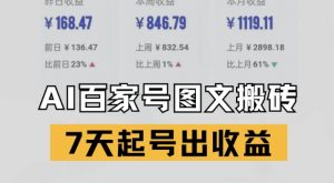 百家号搬砖新玩法,AI一键仿写爆文,7天起号出收益-水滴知识网