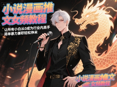 小说漫画推文女频教程,让所有小白从0成为行业内高手,简单暴力兼职轻松挣米-水滴知识网