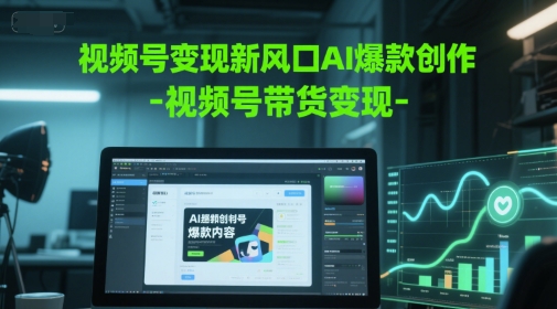 视频号变现新风口AI爆款创作-视频号带货变现-水滴知识网