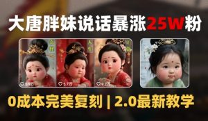 AI大唐胖贵妃说话2.0,40条视频暴涨40w粉,附独家变现攻略-水滴知识网