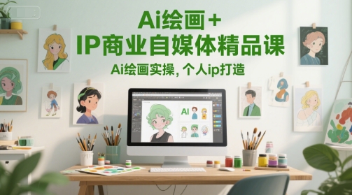 Ai绘画+IP商业自媒体精品课,Ai绘画实操,个人ip打造-水滴知识网