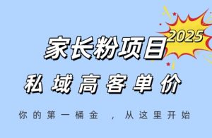 家长粉项目,一个可以长期变现暴利项目,私域高客单价,轻松完成你的人生第一桶金-水滴知识网