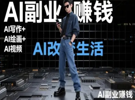 AI改变生活（Ai写作+AI绘画+Ai视频），AI副业挣钱-水滴知识网