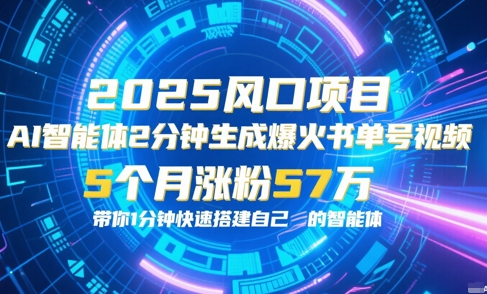 AI智能体2分钟一键生成爆火书单号原创视频,5个月涨粉57w,带你零代码1分钟搭建智能体-水滴知识网