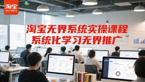 淘宝无界系统实操课程,系统化学习无界推广-水滴知识网