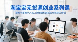 淘宝无货源创业系列课,助新手掌握从产品上架到盈利选品的全流程方法论-水滴知识网
