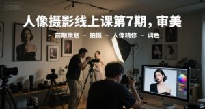 人像摄影线上课第7期,审美-前期策划-拍摄-人像精修-调色-水滴知识网
