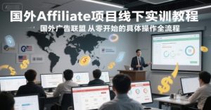 国外Affiliate项目线下实训教程，国外广告联盟从零开始的具体操作全流程-水滴知识网
