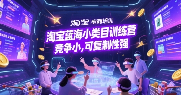 淘宝蓝海小类目训练营， 竞争小，可复制性强-水滴知识网