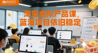 淘宝虚拟产品课,蓝海项目依旧稳定-水滴知识网