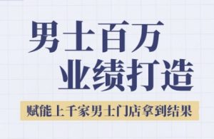 2025男士美业百万业绩打造,赋能上千家男士门店拿到结果-水滴知识网