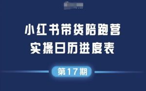 小红书第17期带货陪跑营,不囤货,无不直播,无不投流,通过选品+笔记内容+测品+笔记铺量+矩阵运营打爆款-水滴知识网