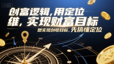 创富逻辑,用定位思维实现财富目标,想实现创收目标,先搞懂定位-水滴知识网