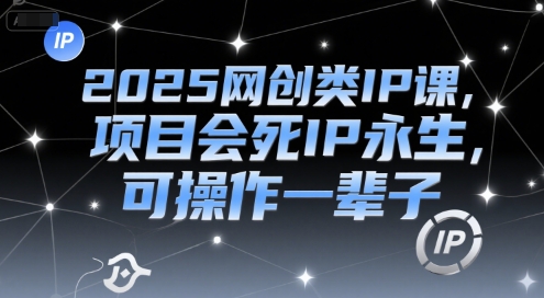 2025网创类IP课,项目会死IP永生,可操作一辈子-水滴知识网