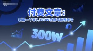 付费文章：拆解一个年入300W的喜马拉雅账号-水滴知识网