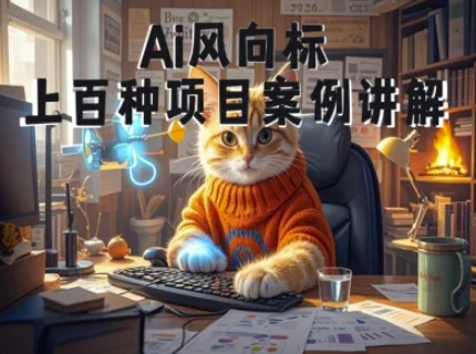 Ai风向标-附100种项目案例玩法-0基础小白到大神ai视频商业应用教学-水滴知识网