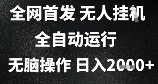 2025首发无人挂G项目，日入2k+，全自动运行，无脑操作，长期稳定 小白可玩【揭秘】-水滴知识网