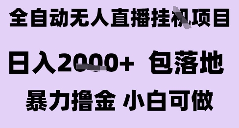 最新全自动抖音无人直播挂G项目，日入2k+ 包落地暴力撸金，小白可做【揭秘】-水滴知识网