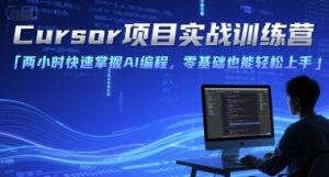 Cursor项目实战训练营,两小时快速掌握AI编程,零基础也能轻松上手-水滴知识网