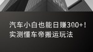 汽车小白也能日入3张！实测懂车帝搬运玩法-水滴知识网