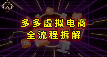 拼多多虚拟电商全流程拆解,深度学习每一个环节,看完即可上手实操-水滴知识网