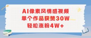 AI像素风情感视频,单个作品获赞30W,轻松涨粉4W+-水滴知识网
