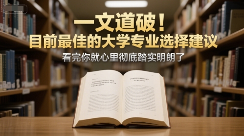 付费文章:一文道破!目前最佳的大学专业选择建议,看完你就心里彻底踏实明朗了-水滴知识网
