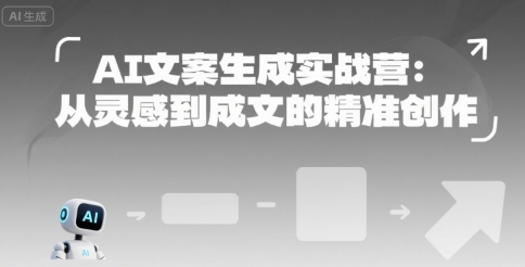 AI文案生成实战营:从灵感到成文的精准创作-水滴知识网