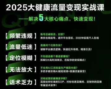 大健康流量全域新增长8.0,三月底线下课视频,大健康万亿蓝海,从类目突围到模式迭代-水滴知识网