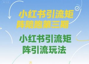 小红书引流矩阵陪跑第三期,小红书引流矩阵引流玩法-水滴知识网
