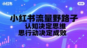 小红书流量野路子,认知决定思维,思维决定行动,行动决定成败-水滴知识网
