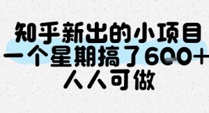知乎新出的小项目,一个星期搞了6张,人人可做-水滴知识网