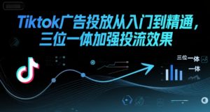 Tiktok广告投放从入门到精通，三位一体加强投流效果-水滴知识网