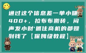 通过这个信息差一单小挣4张+，拉布布搬砖，闷声发小财抓住商机的都挣到钱了【保姆级教程】-水滴知识网