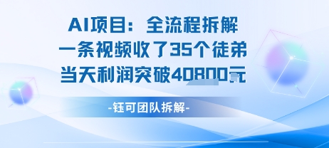 AI收徒变现闭环：一条视频收35人，日入1k+(附完整SOP)-水滴知识网