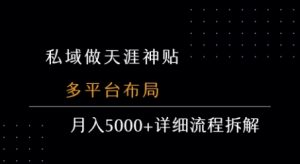 私域做天涯神贴 多平台布局 月入5k+详细流程拆解-水滴知识网