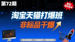淘宝天猫打爆班原创高阶技术第72期,非标品干爆-水滴知识网