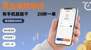 随时随地做!商品视频审核,有手机就能干,20 秒一单,单日轻松 4张+【揭秘】-水滴知识网